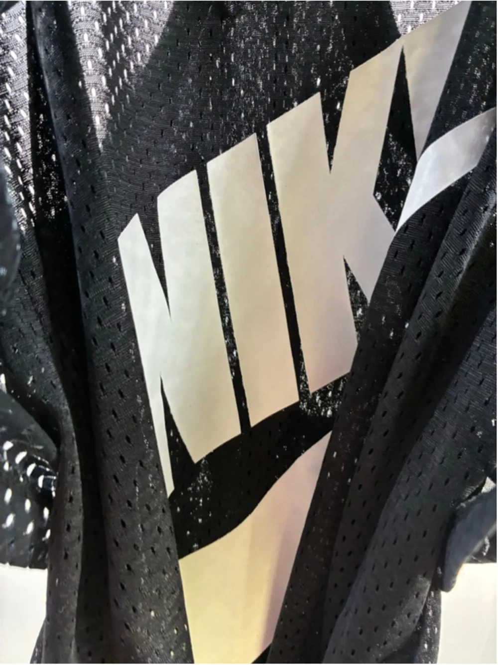 Nike Mesh Tank Top with Logo in Black Size M